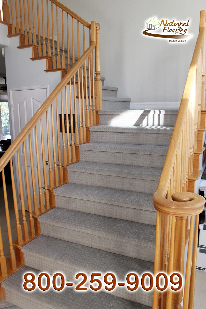 Gray Whisper Carpet Stairs
