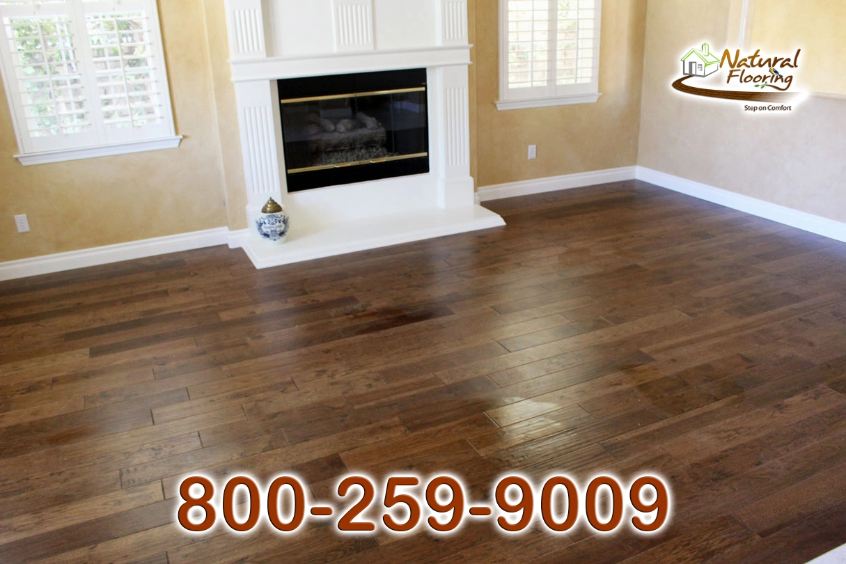 Gunstock Brown Hickory Wood Floor