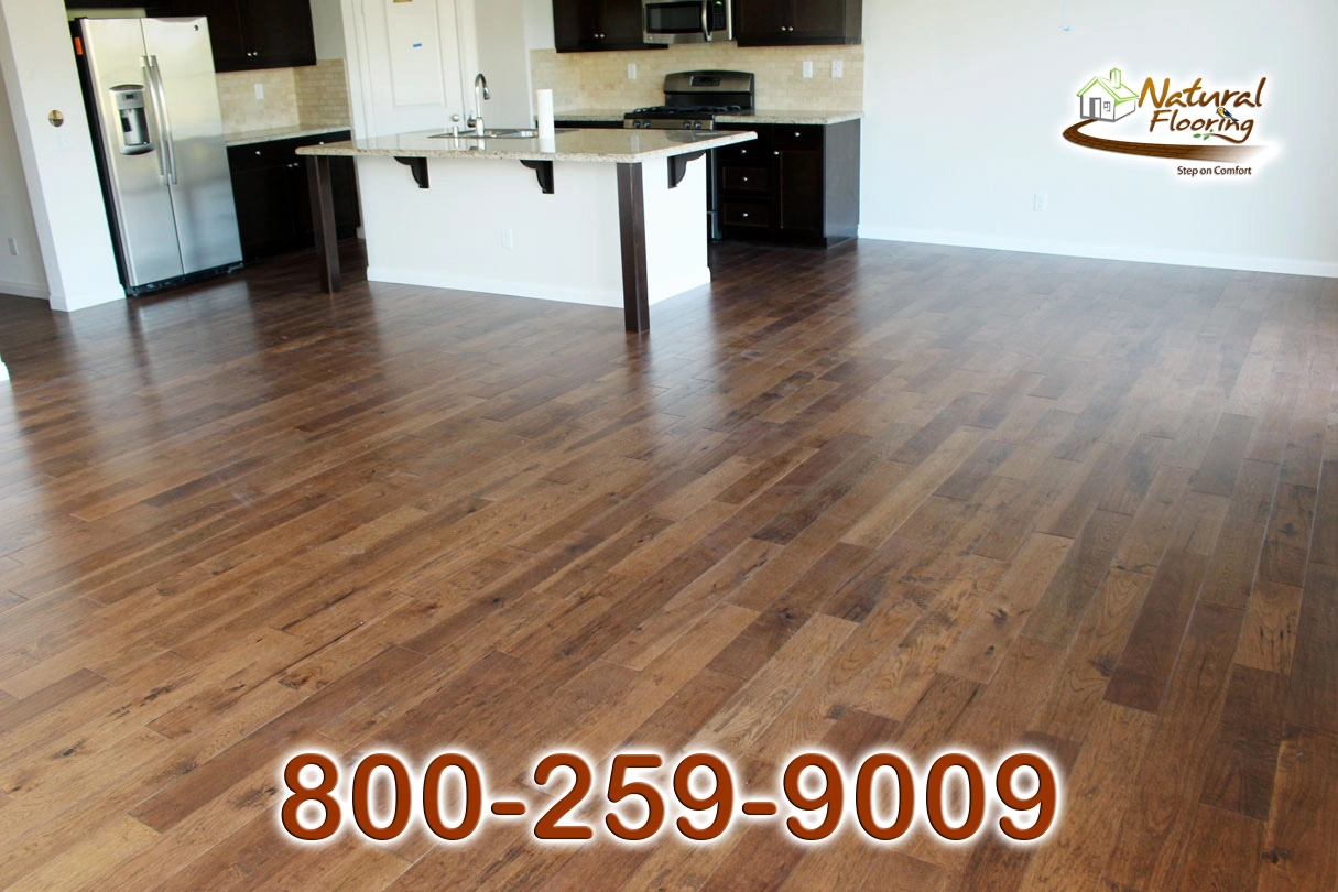 Gunstock Brown Hickory Wood Floor