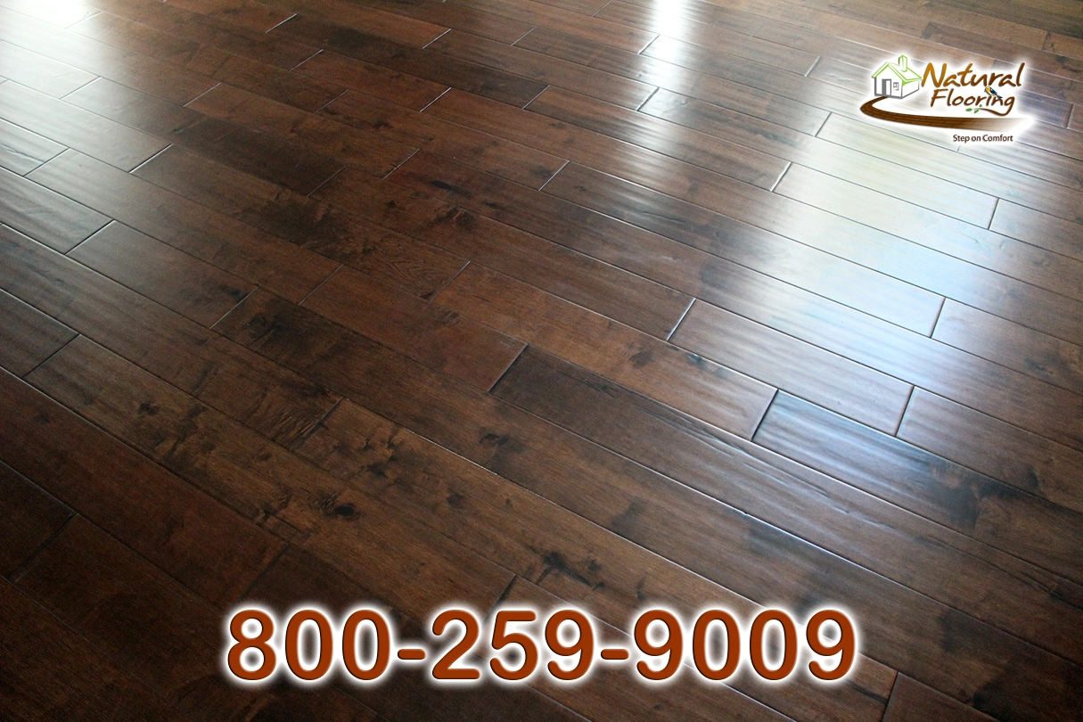 Espresso Maple Handscaped Wood Floor