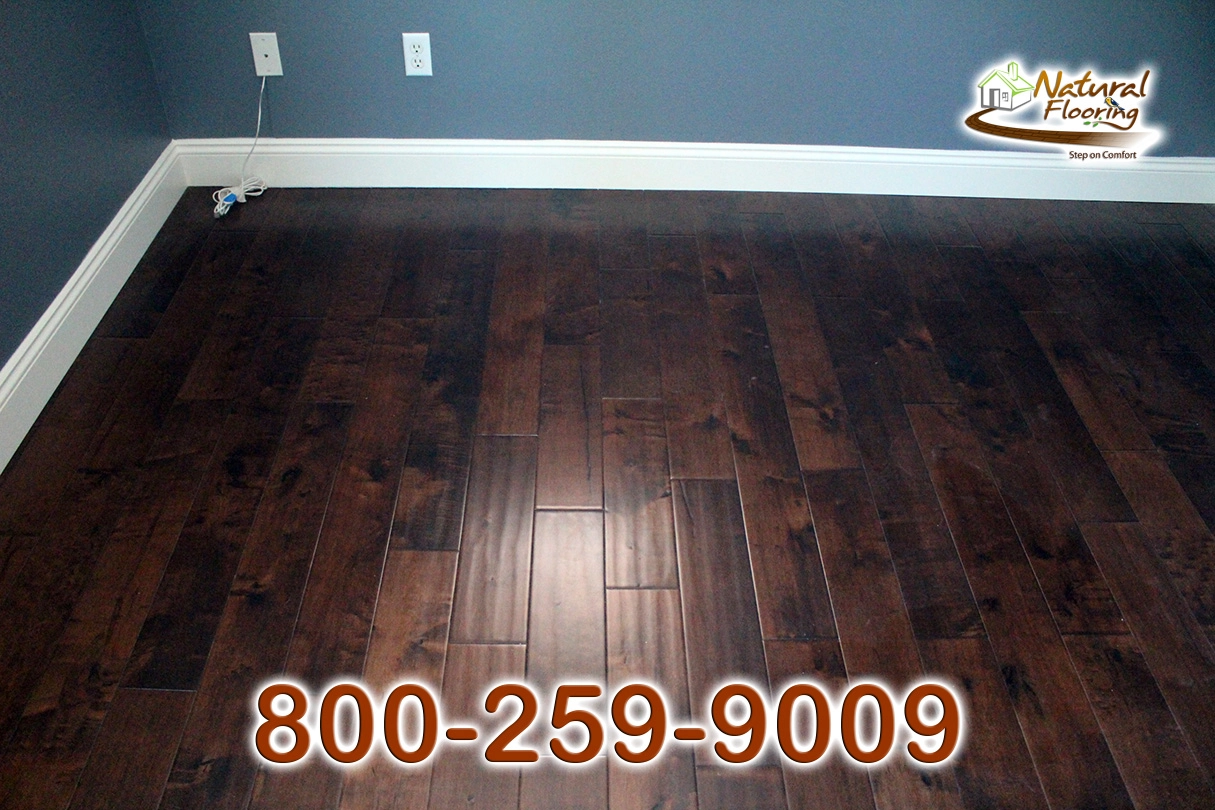 Espresso Maple Handscaped Wood Floor