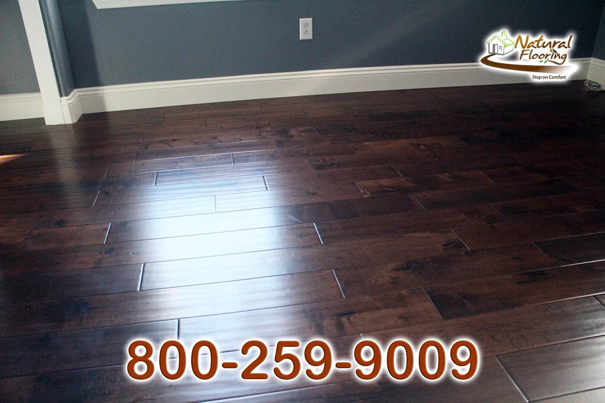 Espresso Maple Handscaped Wood Floor