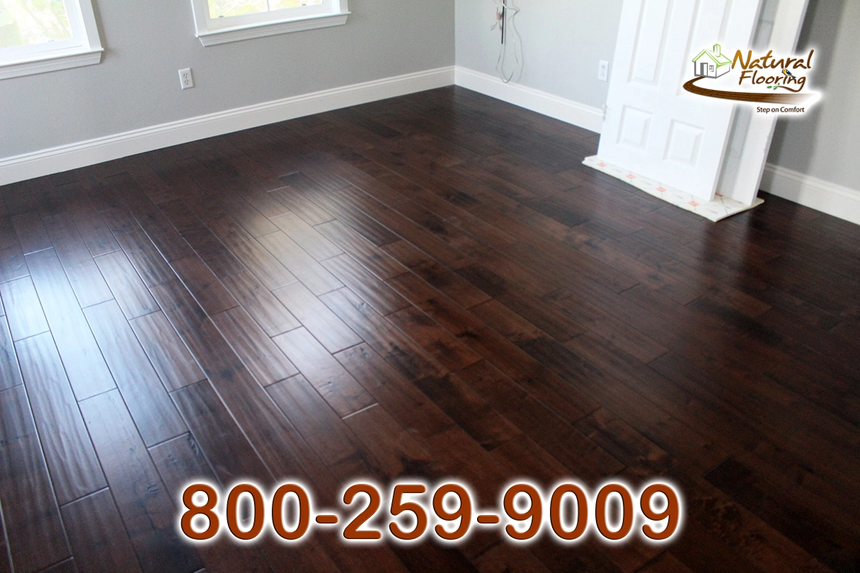 Espresso Maple Handscaped Wood Floor