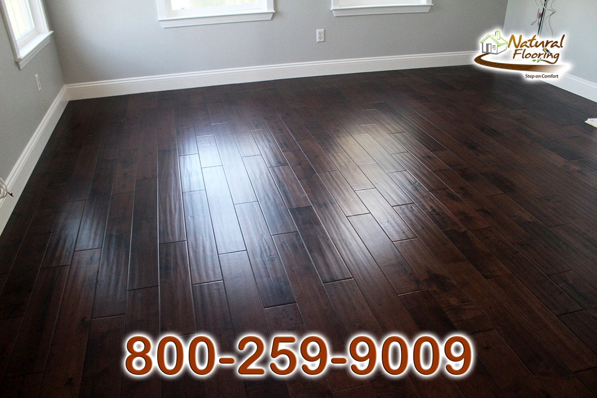 Espresso Maple Handscaped Wood Floor