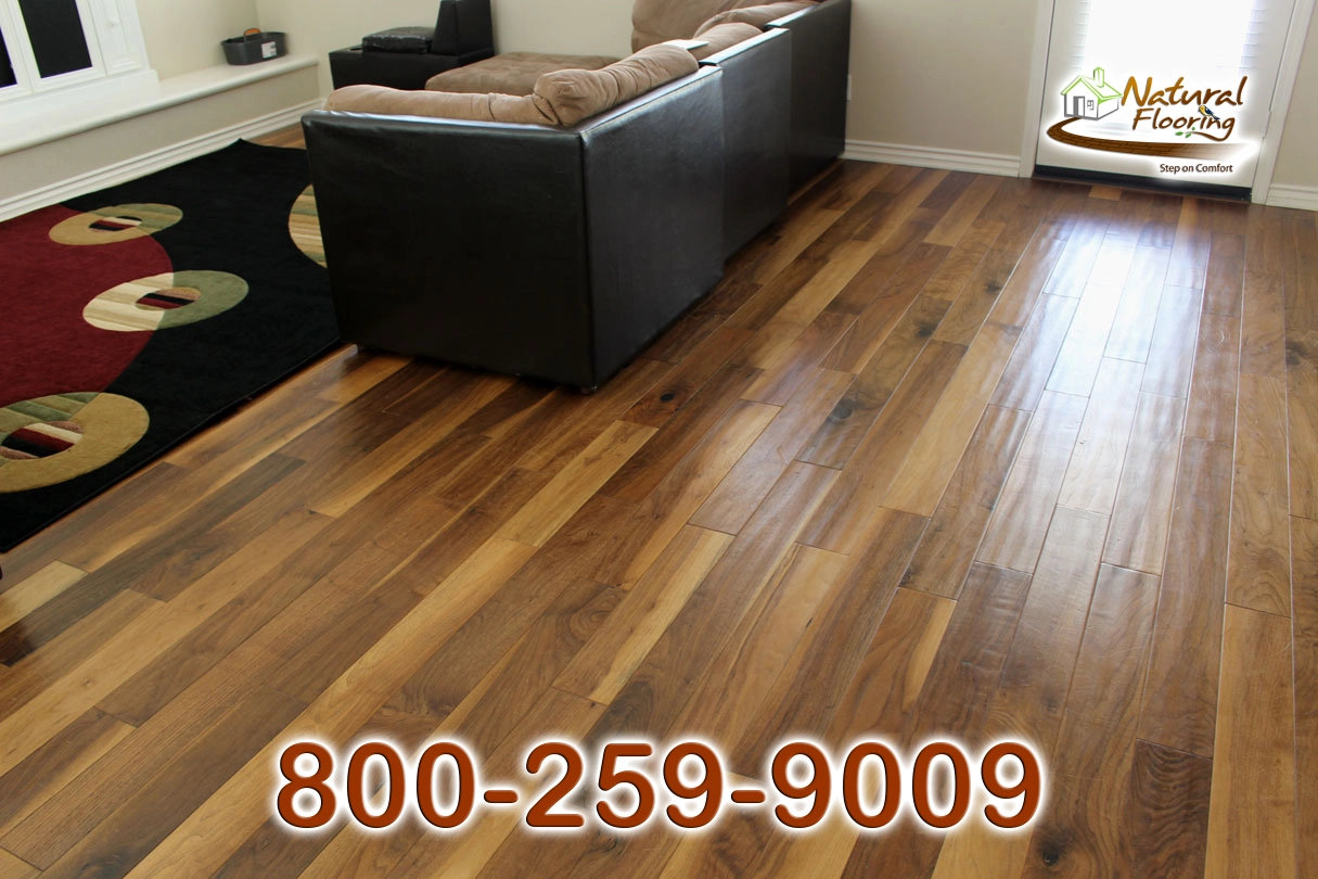 Natural Walnut Distressed Wood Floor