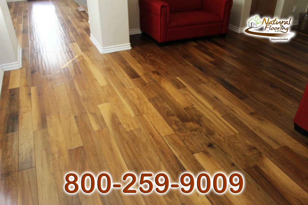 Natural Walnut Distressed Wood Floor