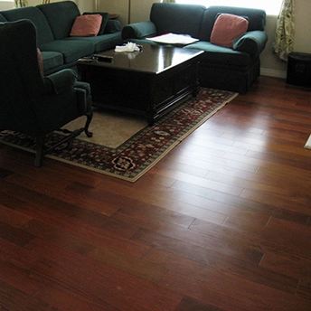 Santos Mahogany Smooth Engineered Wood Floor Garrison 1