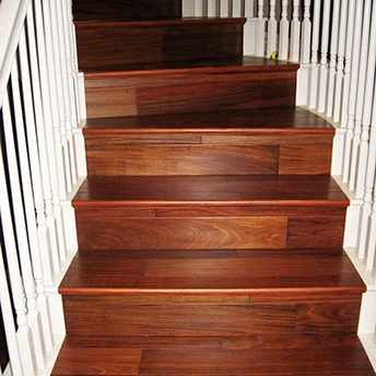 Santos Mahogany Wood Stairs 2