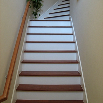 Santos Mahogany Wood Stairs 4