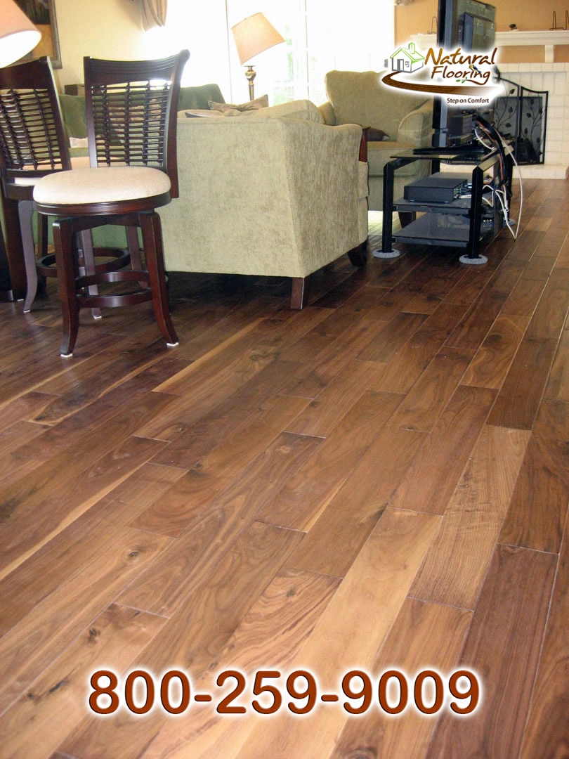 Natural Walnut Distressed Wood Floor