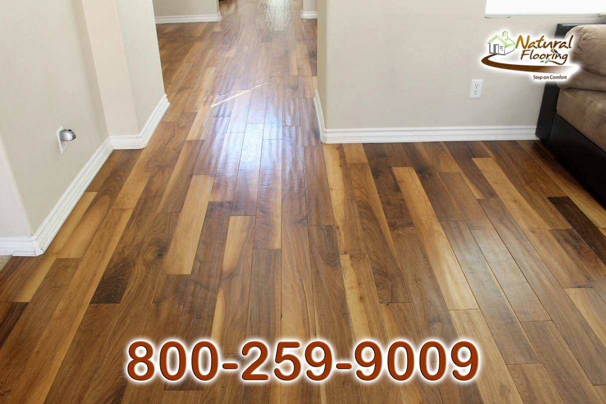 Natural Walnut Distressed Wood Floor