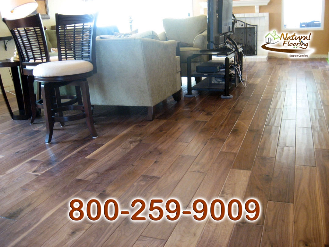 Natural Walnut Distressed Wood Floor