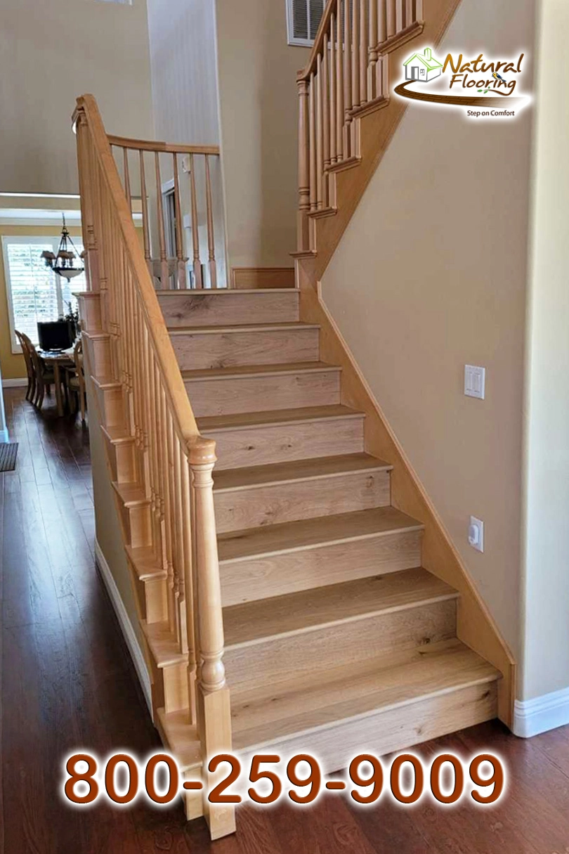 Closed Stairs, Floor Riser with Stained Skirtboard