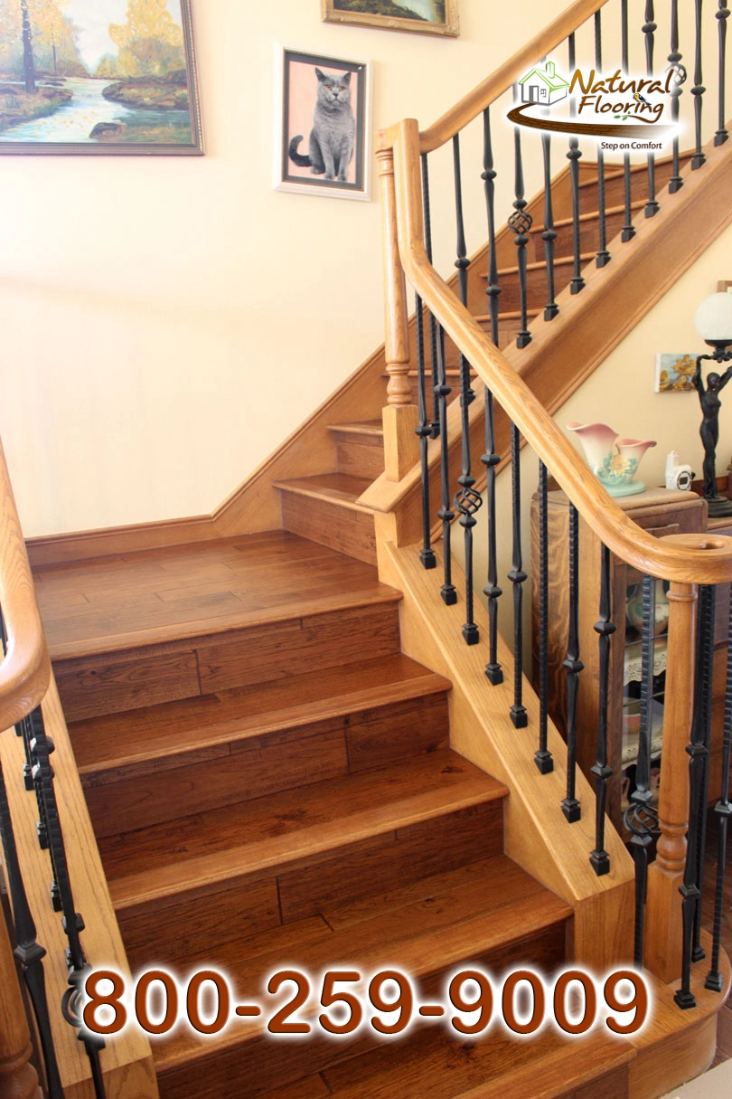Closed Stairs, Floor Riser with Stained Skirtboard