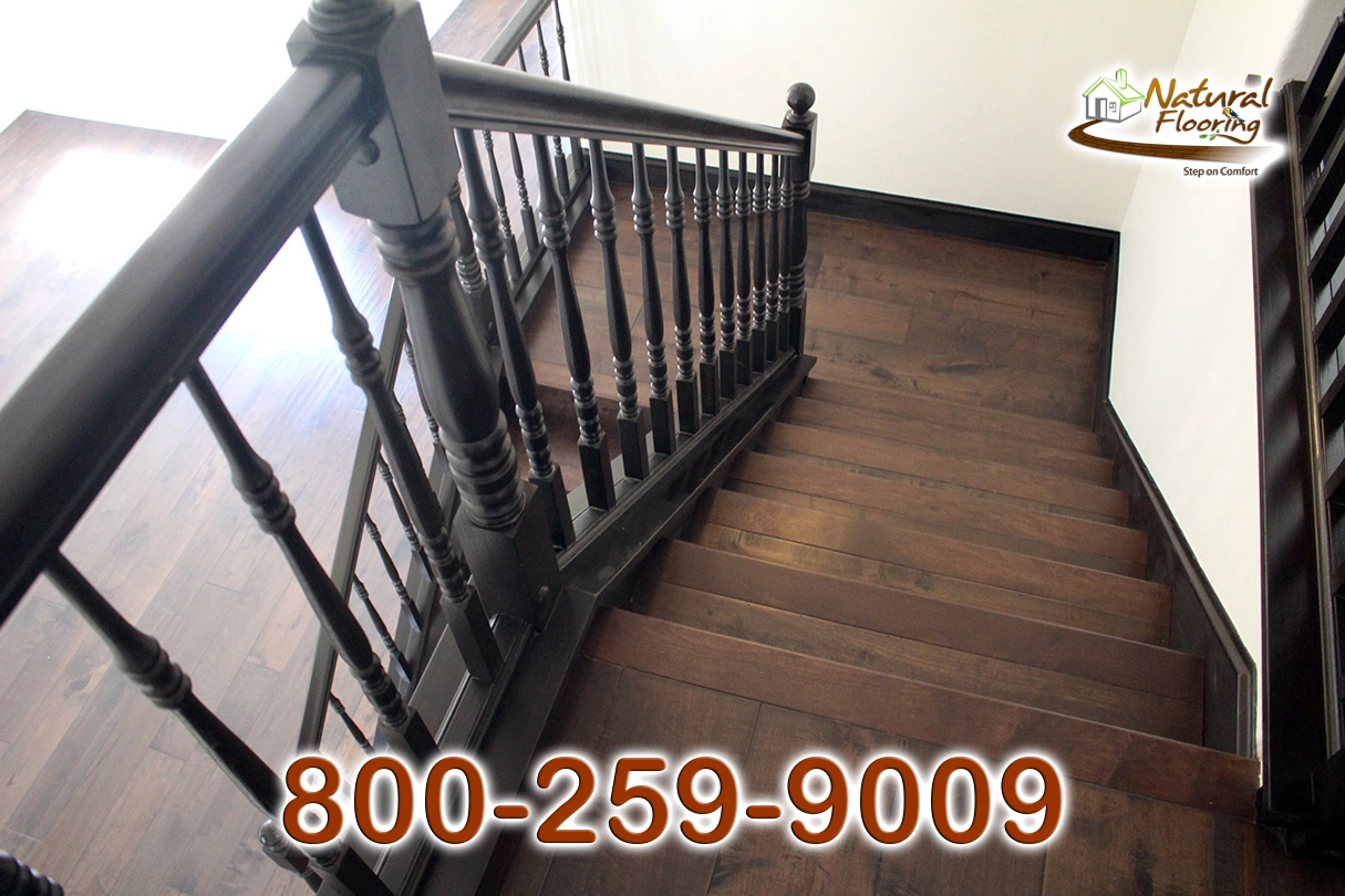 Closed Stairs, Floor Riser with Stained Skirtboard