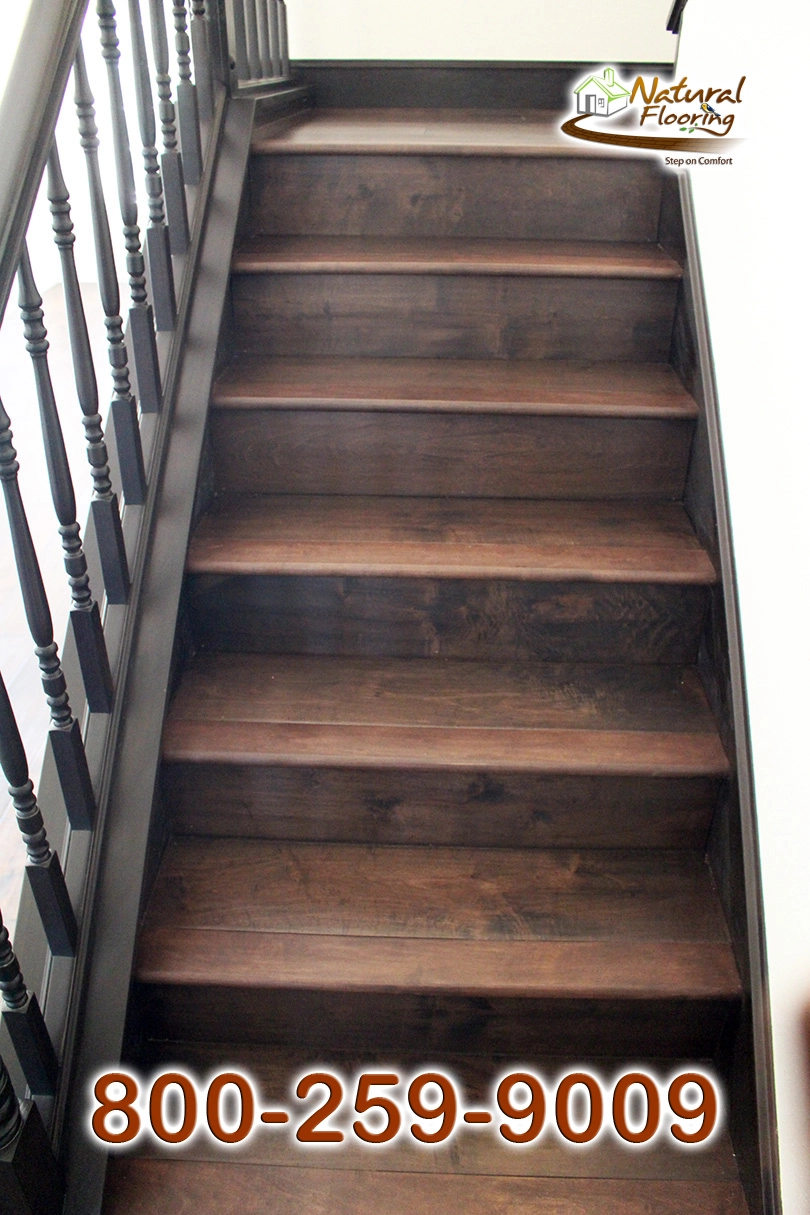 Closed Stairs, Floor Riser with Stained Skirtboard