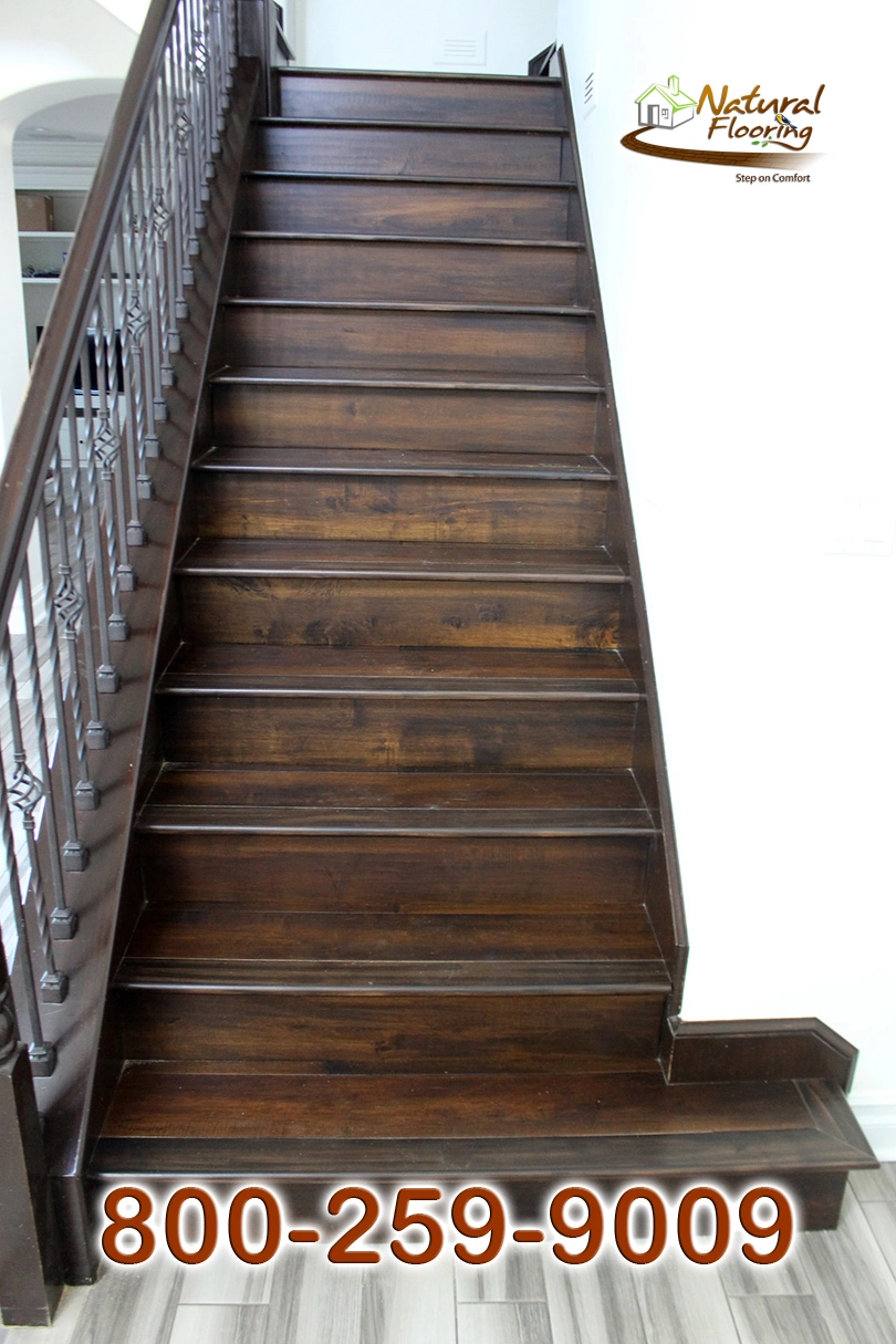 Closed Stairs, Floor Riser with Stained Skirtboard