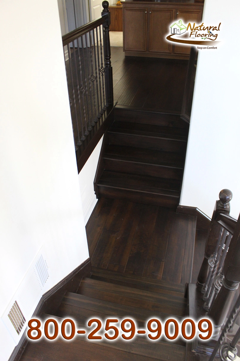 Closed Stairs, Floor Riser with Stained Skirtboard