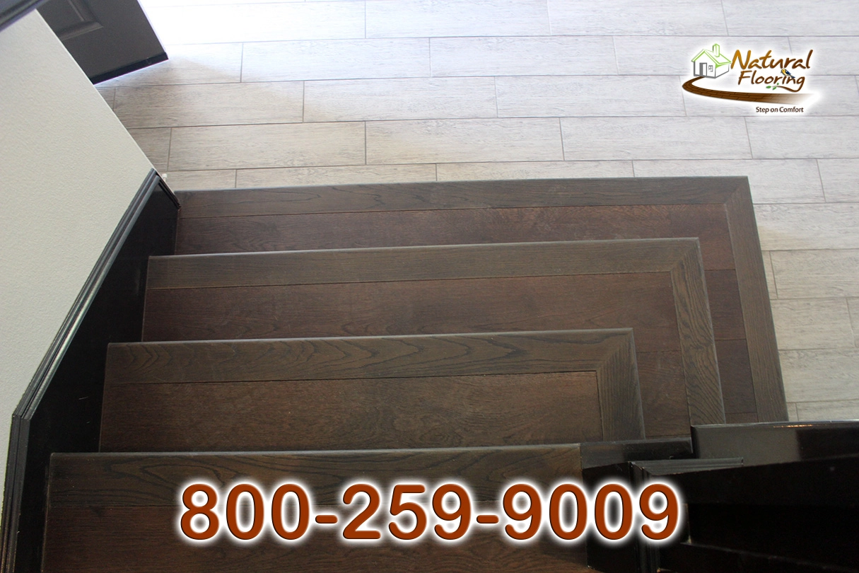 Closed Stairs, Floor Riser with Stained Skirtboard