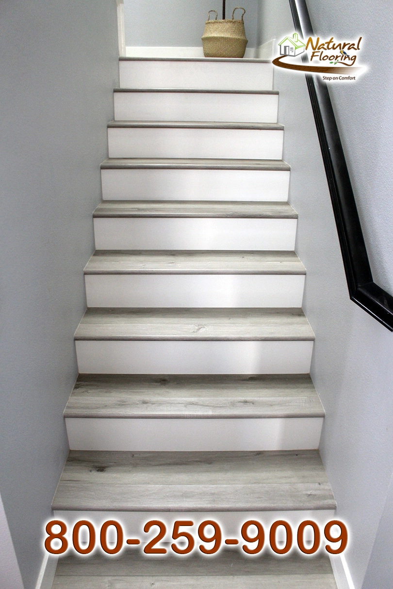 Closed Step White Riser No Skirtboard