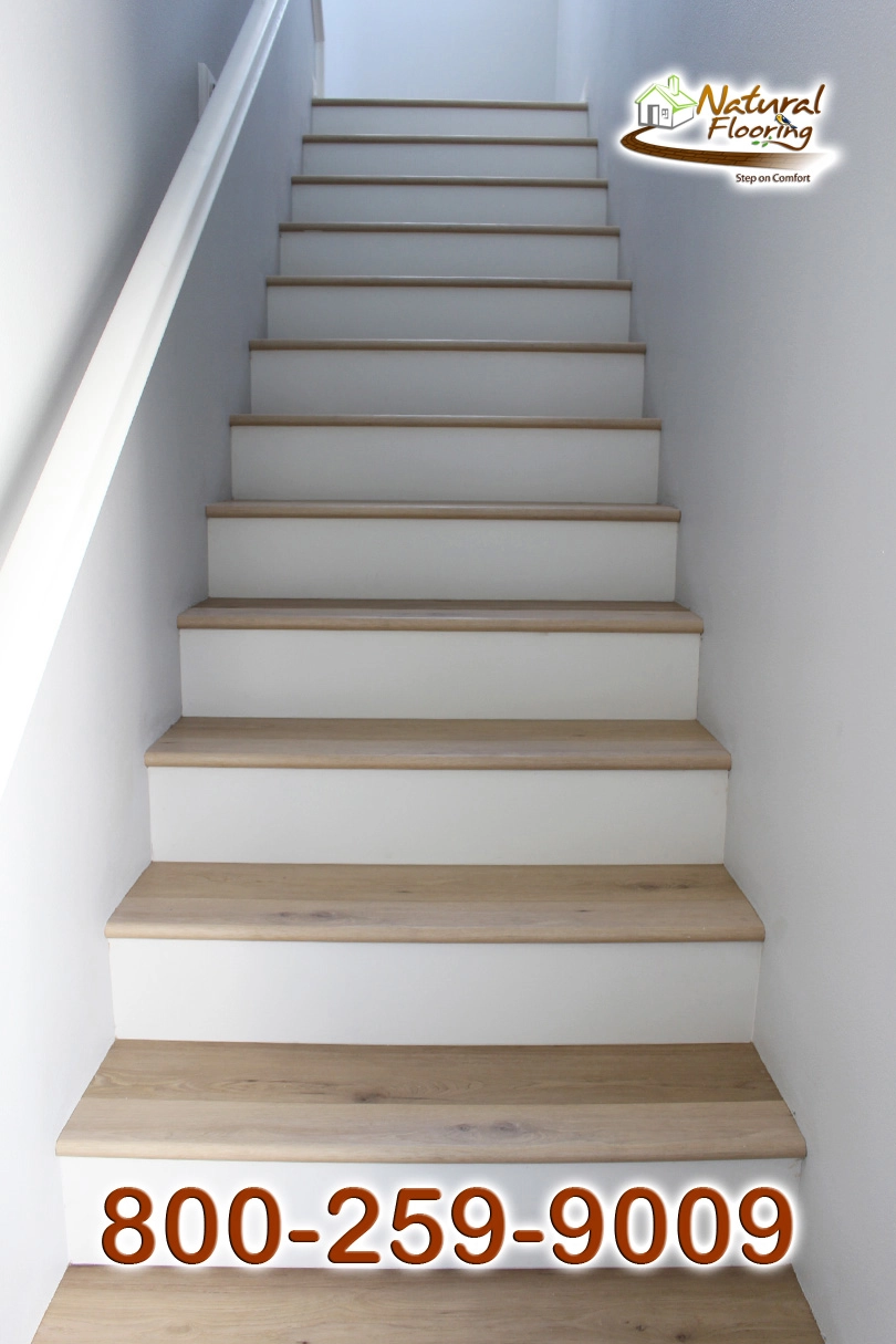 Closed Step White Riser No Skirtboard