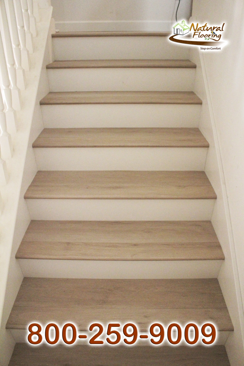 Closed Step White Riser White Skirtboard