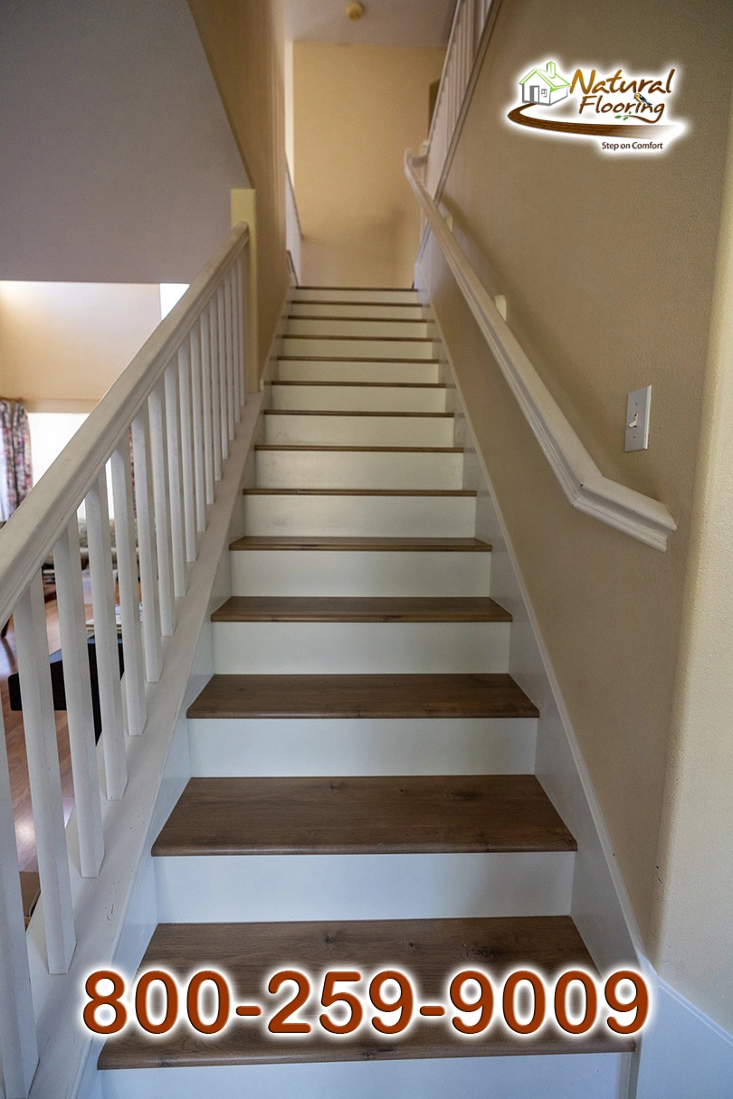 Closed Step White Riser White Skirtboard