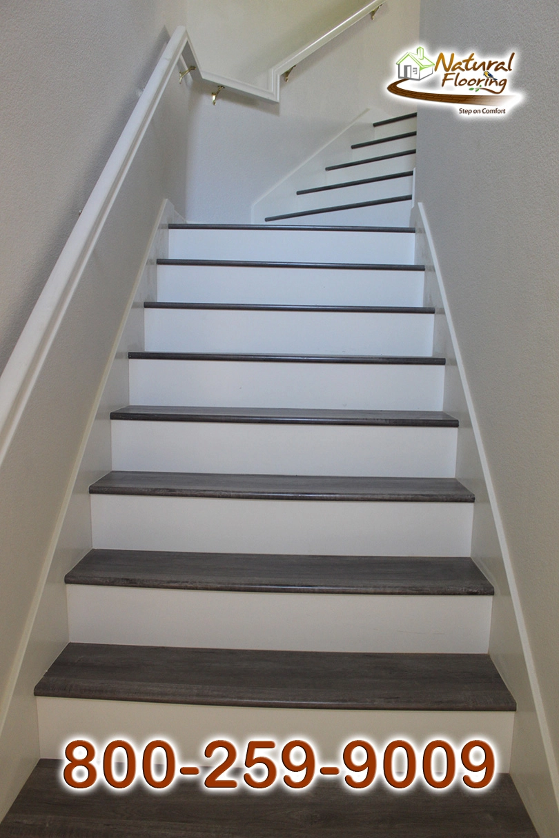Closed Step White Riser White Skirtboard