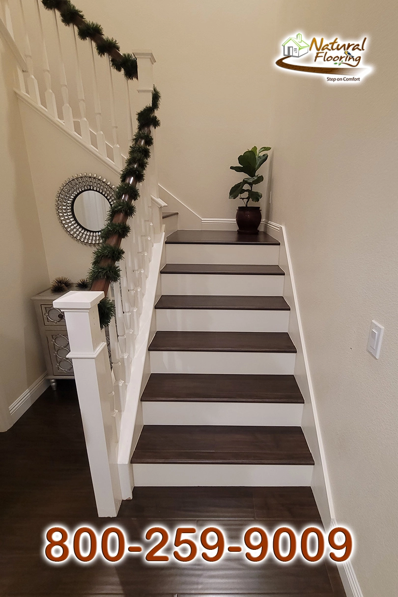 Closed Step White Riser White Skirtboard