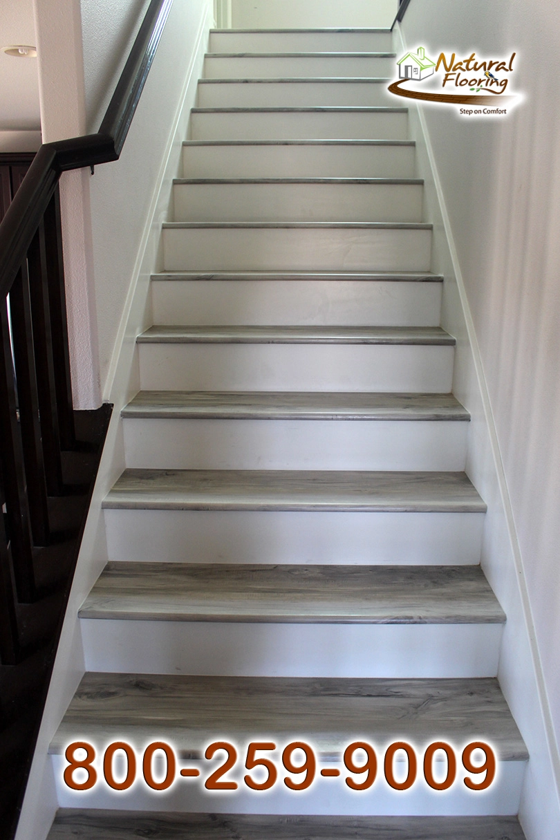 Closed Step White Riser White Skirtboard