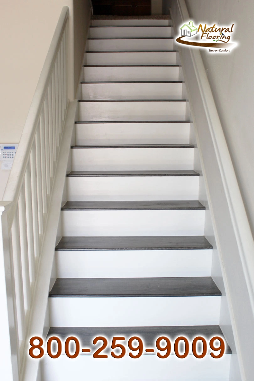 Closed Step White Riser White Skirtboard