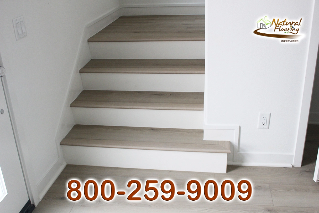 Closed Step White Riser White Skirtboard