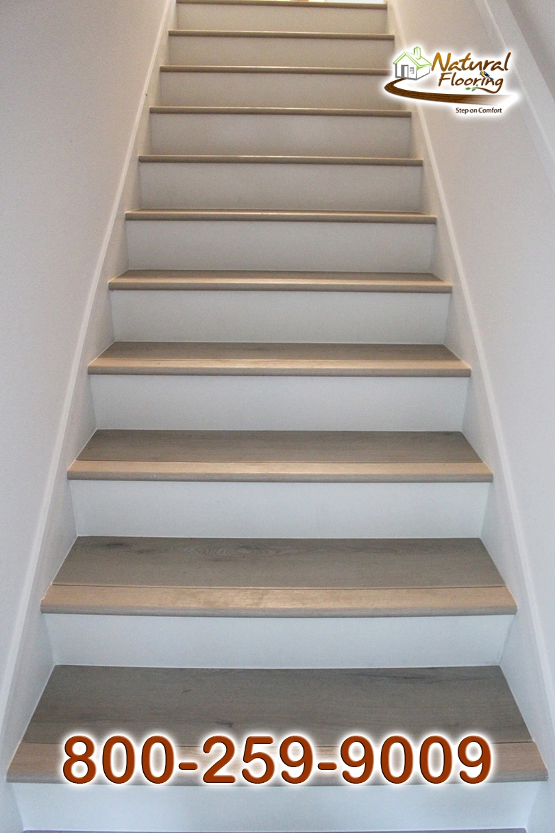 Closed Step White Riser White Skirtboard