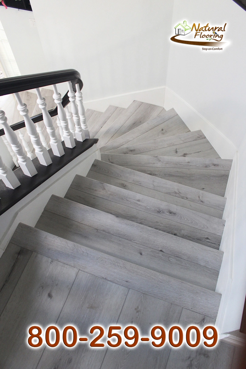 Closed Step White Riser White Skirtboard