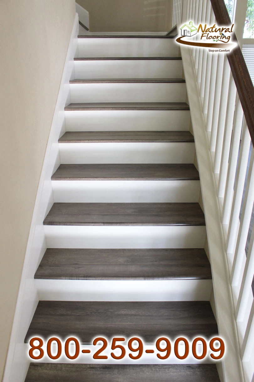 Closed Step White Riser White Skirtboard