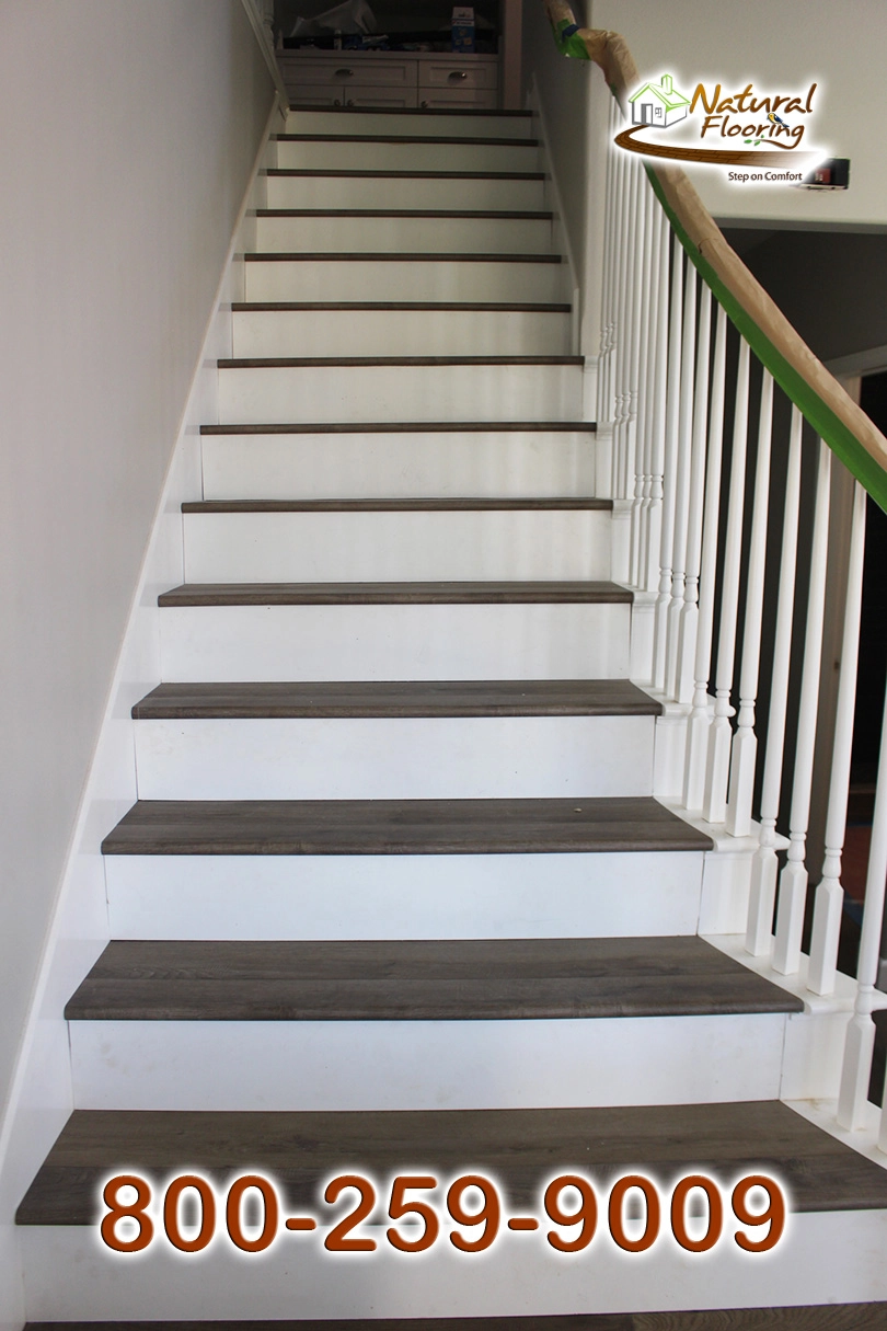 Closed Stairs, White Riser with White Skirtboard