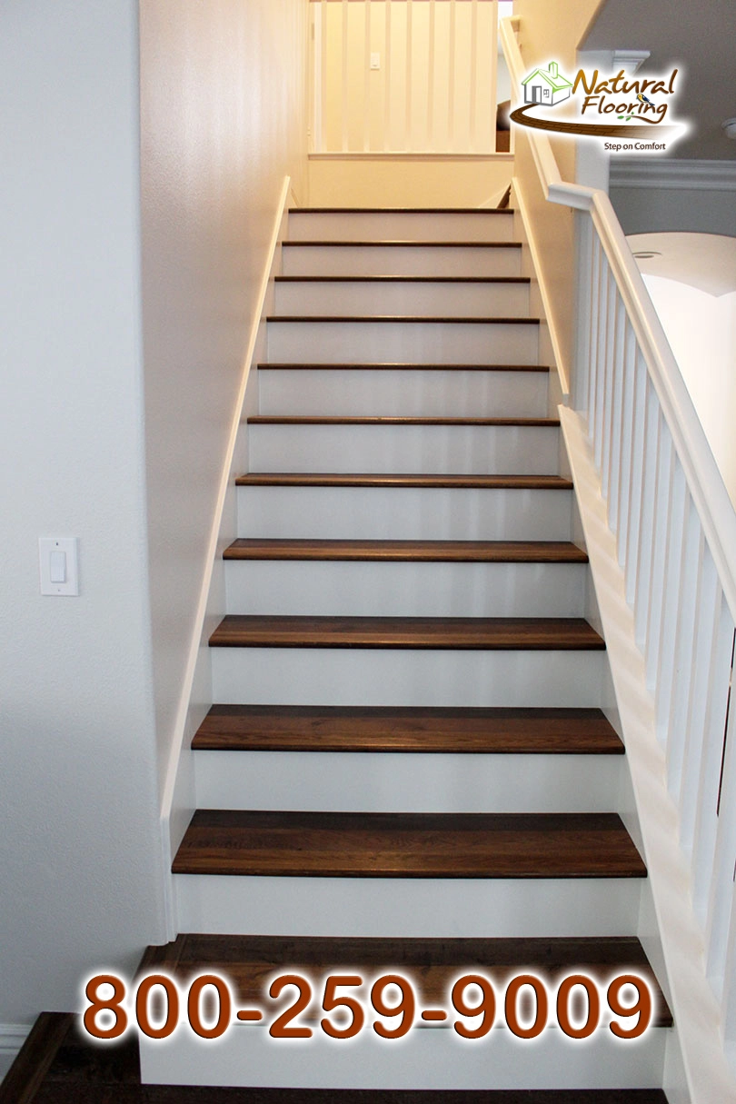 Closed Step White Riser White Skirtboard