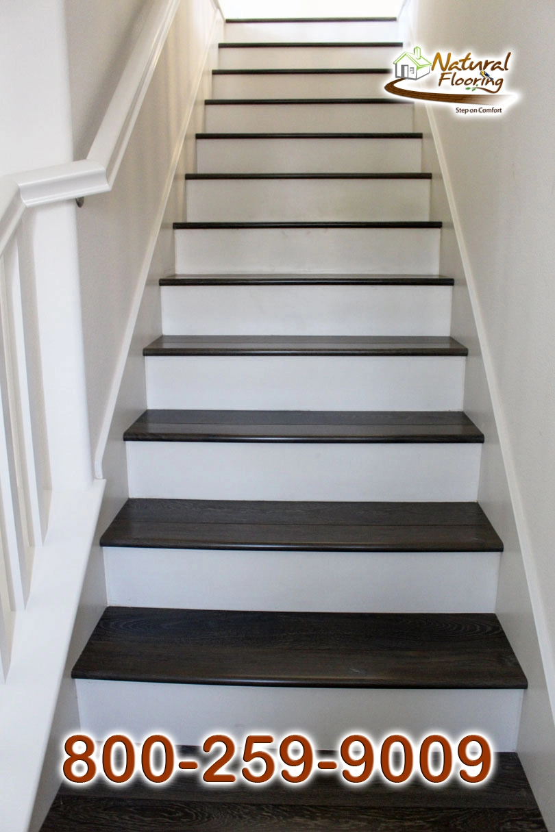 Closed Step White Riser White Skirtboard