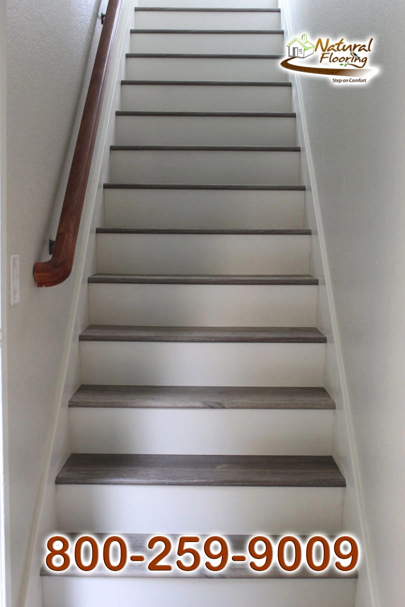 Closed Step White Riser White Skirtboard