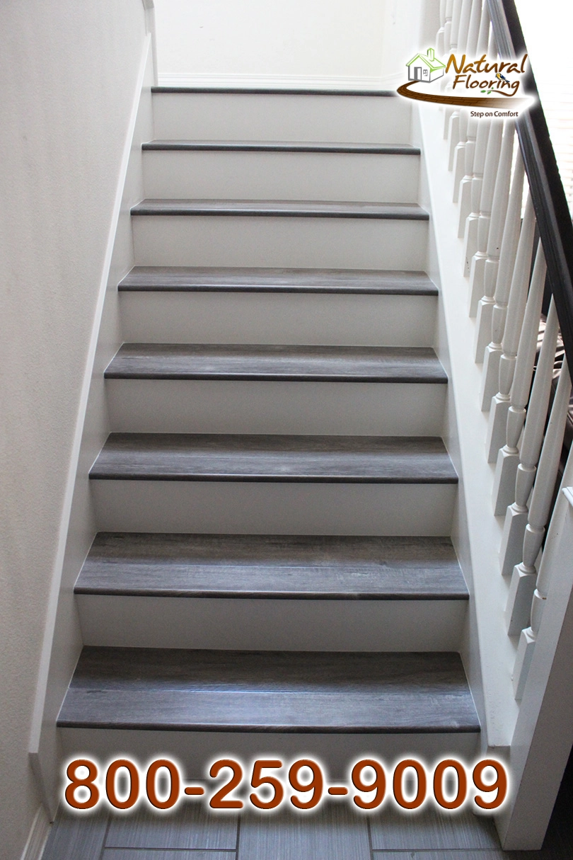 Closed Step White Riser White Skirtboard