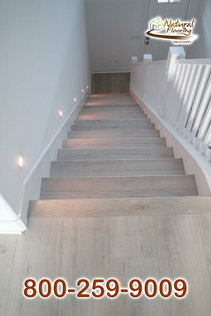 Closed Step White Riser White Skirtboard
