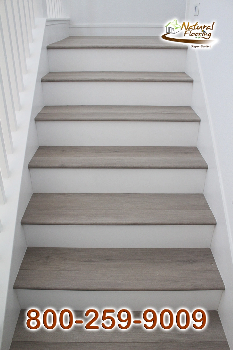 Closed Step White Riser White Skirtboard