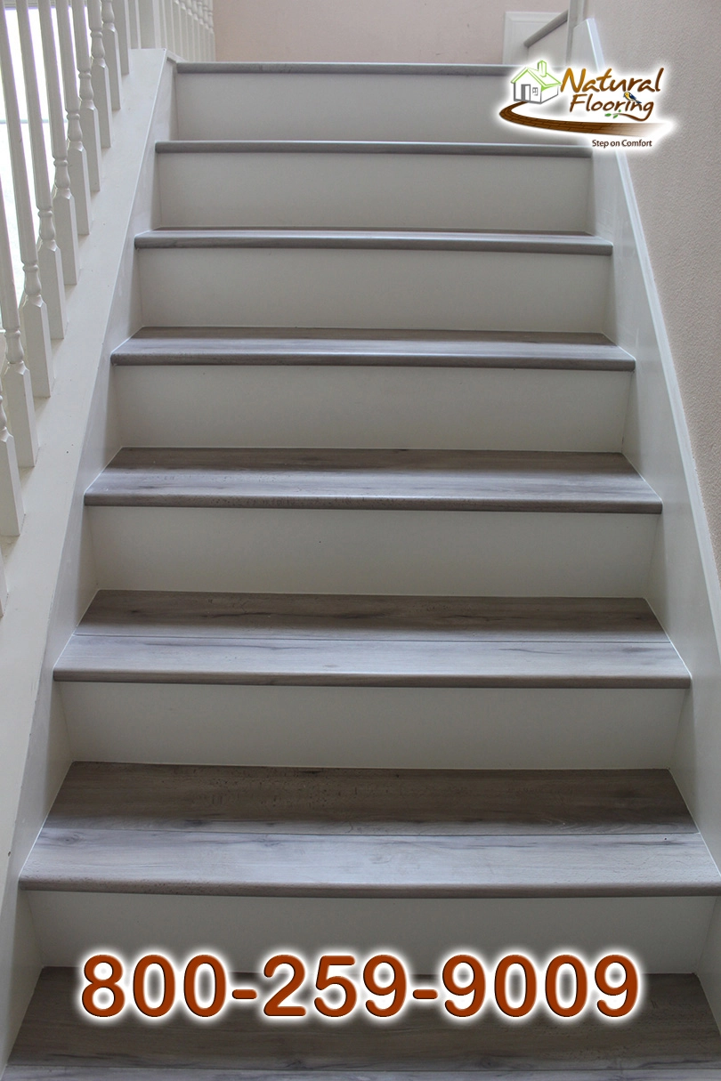 Closed Step White Riser White Skirtboard