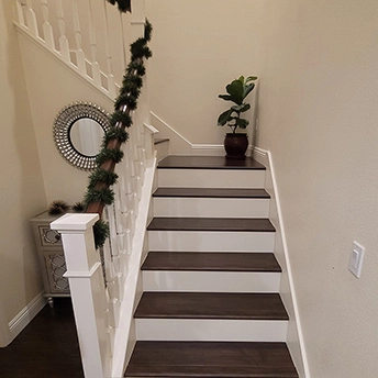 Chocolate Walnut Laminate Stairs Eastwood 1 127552