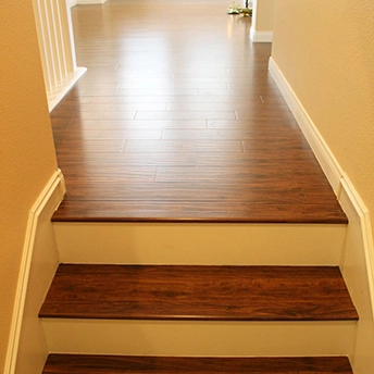 Exotic Walnut Laminate Stairs Eastwood 1
