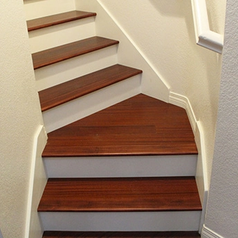 Mahogany Africa Engineered Wood Stairs SLCC 1 785425
