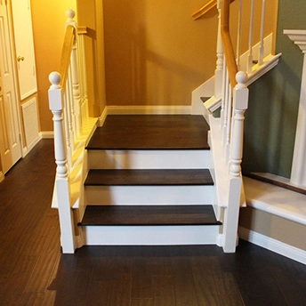 Maple Bella Handscraped Engineered Wood Stairs BelAir 16