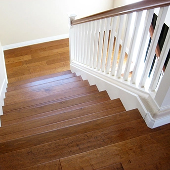 Maple Sunshine Handscraped Engineered Wood Stairs BelAir 2 365582