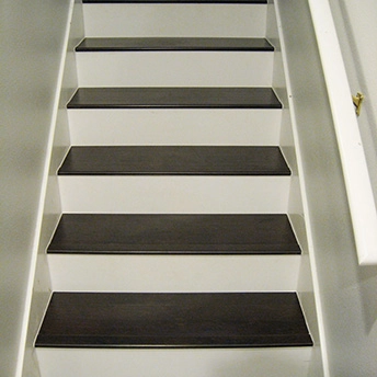 Scott Dark Brown Handscraped Laminate Stairs Smartwood SLD808 1 305962