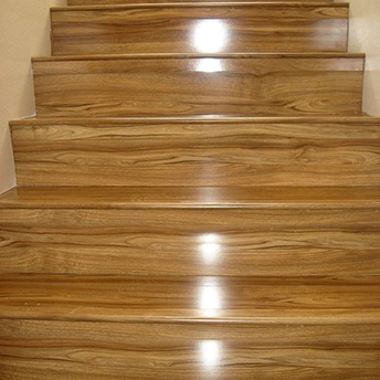Exotic Walnut Glossy Laminate Stairs Eternity 1